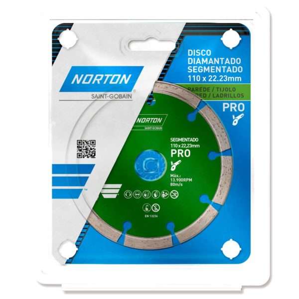 Disco Diamantado Norton 4 1/2" X 7/8 Pro Continuo