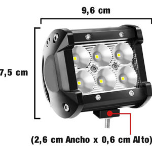 Barra De 6 Led 18 Watts
Epistar (9,8 Cm De Largo)
