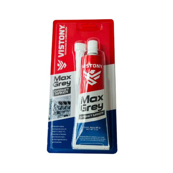 Silicona RTV color gris Max Grey 85gr Vistony